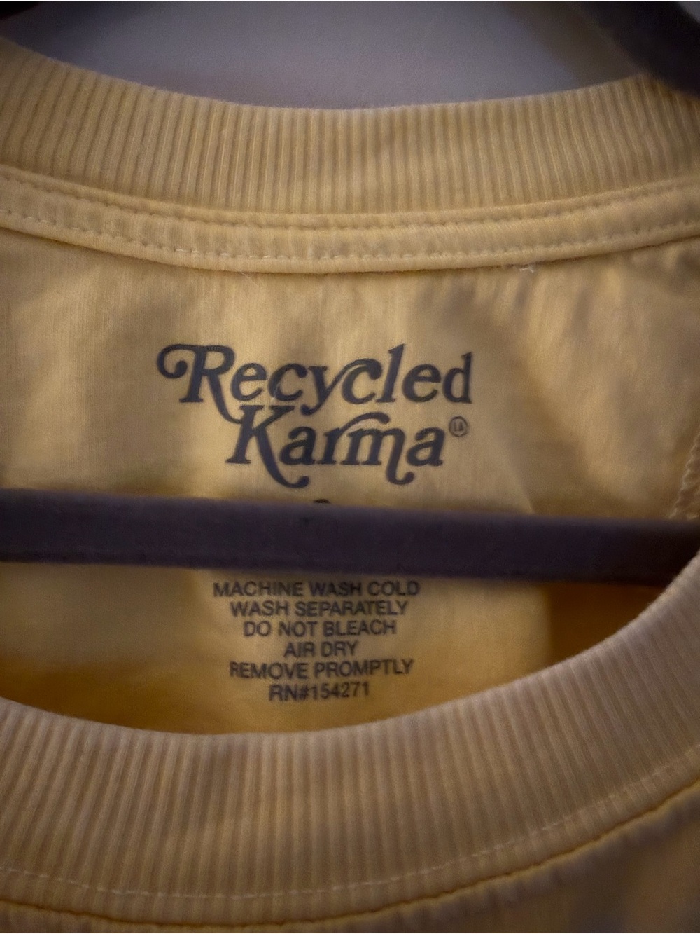 Recycled Karma Pale Yellow Logo Memosa Please. NWOT oversized and crazy soft!
